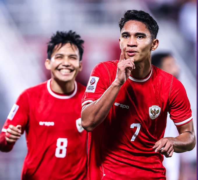 Niềm vui của cầu thủ U23 Indonesia khi có trận thắng ấn tượng trước U23 Jordan. Ảnh: AFC
