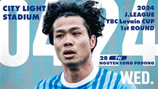 Link xem trực tiếp Công Phượng lần đầu đá chính cho Yokohama FC