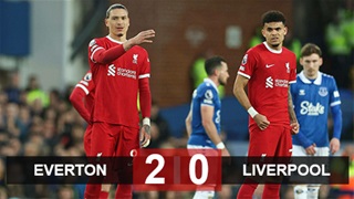 Thua sốc Everton, Liverpool tan mộng vô địch