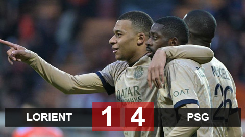 Kết quả Lorient 1-4 PSG: PSG tiến sát ngôi vô địch Ligue 1
