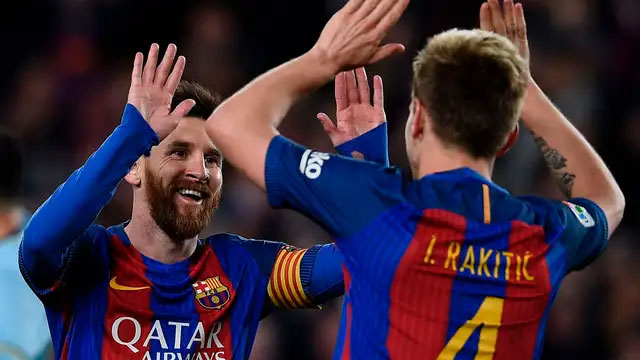 Messi và Rakitic từng là đồng đội ở Barca