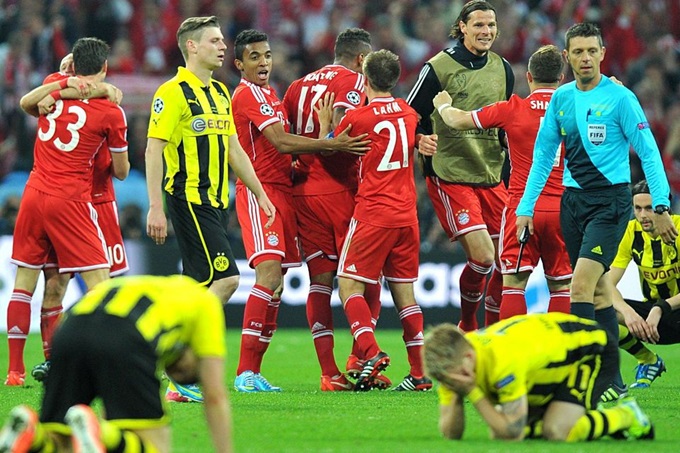 Bayern đánh bại Dortmund 2-1 trong trận chung kết Champions League năm 2013