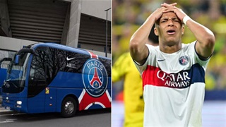Mbappe bị xe buýt của PSG 'bỏ lại'