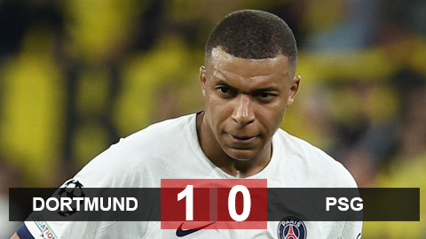 Kết quả Dortmund vs PSG: Mbappe tịt ngòi, PSG thua tối thiểu ở bán kết lượt đi Champions League