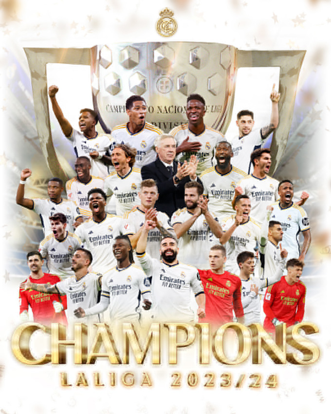 Real Madrid vô địch La Liga 2023/24