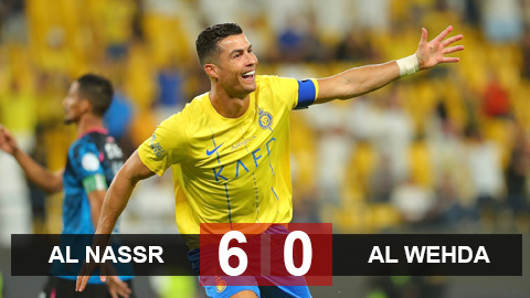Kết quả Al Nassr 6-0 Al Wehda: Ronaldo lập hat-trick hoàn hảo