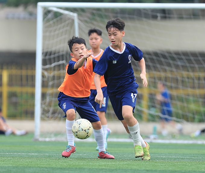 Các cầu thủ 9-10 tuổi được đào tạo cơ bản - Ảnh: Hà Nội FC 