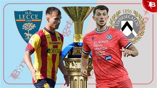 23h30 ngày 13/5: Lecce vs Udinese