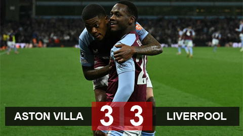 Aston Villa cầm hoà Liverpool, củng cố suất dự Champions League