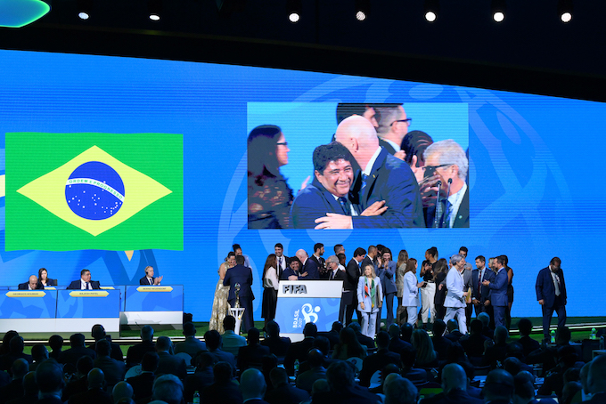 Niềm vui của Brazil khi giành quyền đăng cai FIFA Women’s World Cup 2027. Ảnh: VFF 