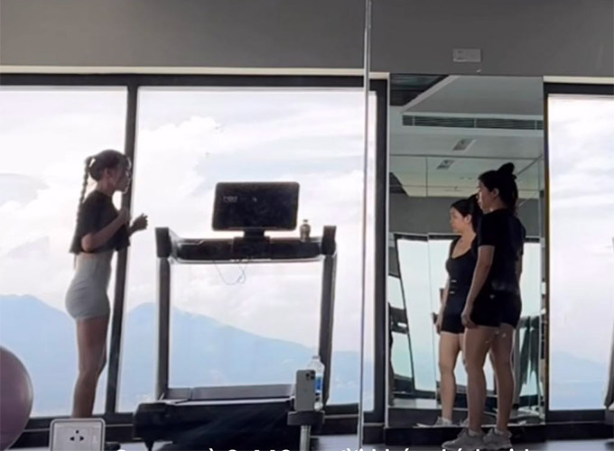 Bạn gái Văn Lâm bị một phụ nữ lạ mặt có thái độ bất lịch sự trong phòng gym 
