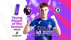 Palmer giành giải Cầu thủ trẻ xuất sắc nhất Premier League 2023/24