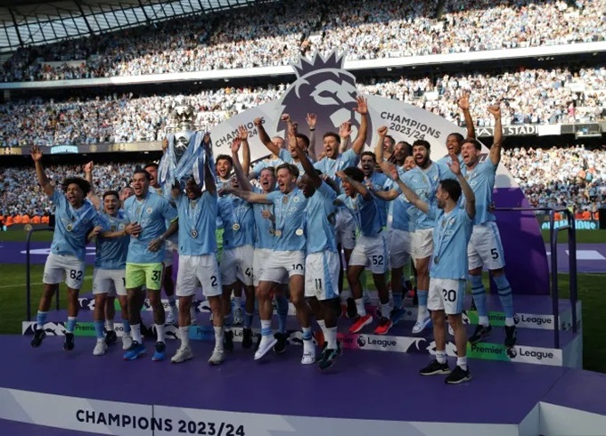 Man City đoạt chức vô địch Premier League lần thứ tư liên tiếp