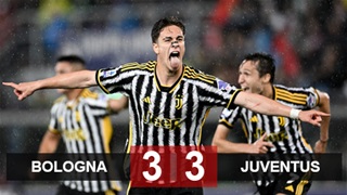 Juventus ghi 3 bàn trong 8 phút cuối ở trận đầu tiên vắng Allegri