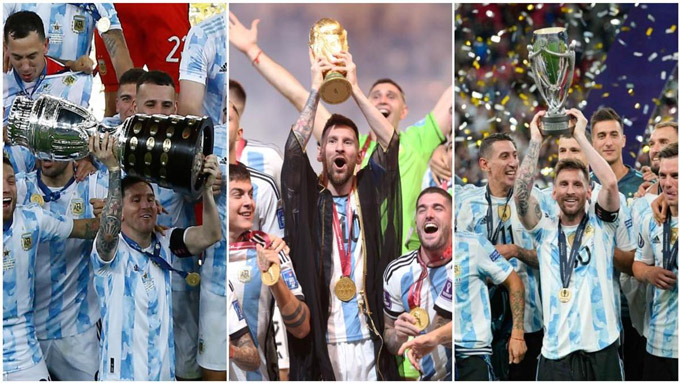 Messi đã có Copa America, Finalissima và World Cup cùng Argentina