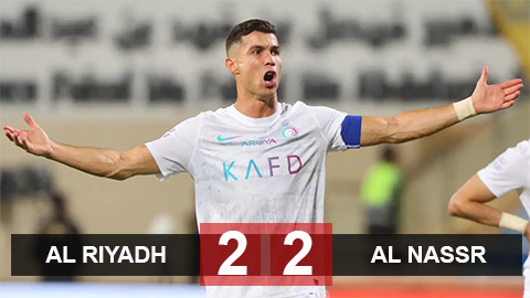 Kết quả Al Riyadh vs Al Nassr: Ronaldo nhạt nhòa