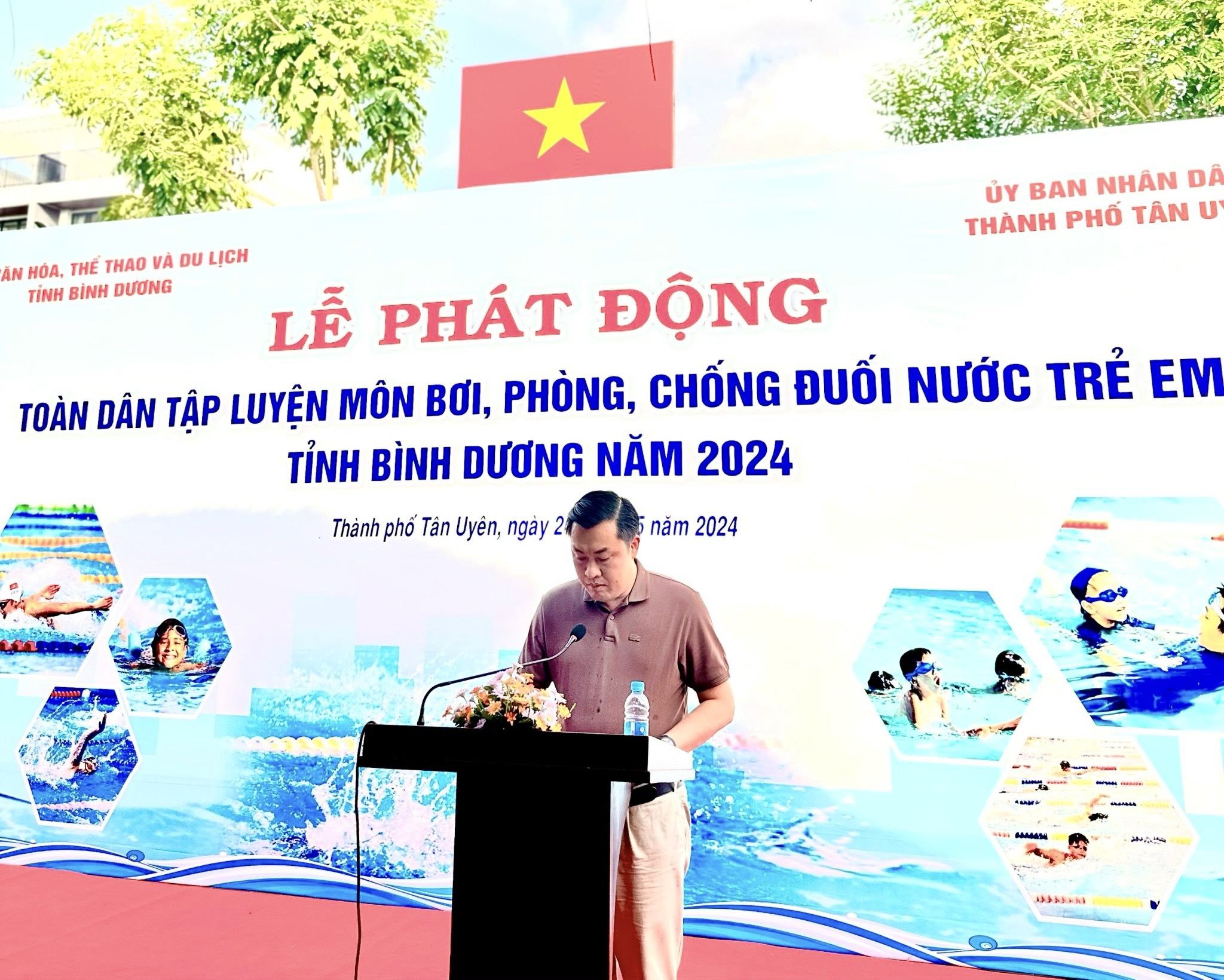 Ông Cao Văn Chóng - PGĐ Sở Văn hóa, Thể thao và Du lịch phát biểu tại Lễ Phát động
