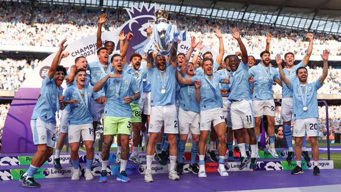 Man City vô địch Premier League 2023/24 và lập kỷ lục 4 lần đăng quang liên tiếp