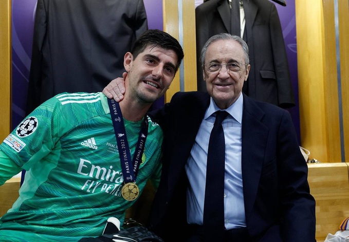Courtois cho rằng thành công của Real Madrid có công lớn của chủ tịch Florentino Perez.