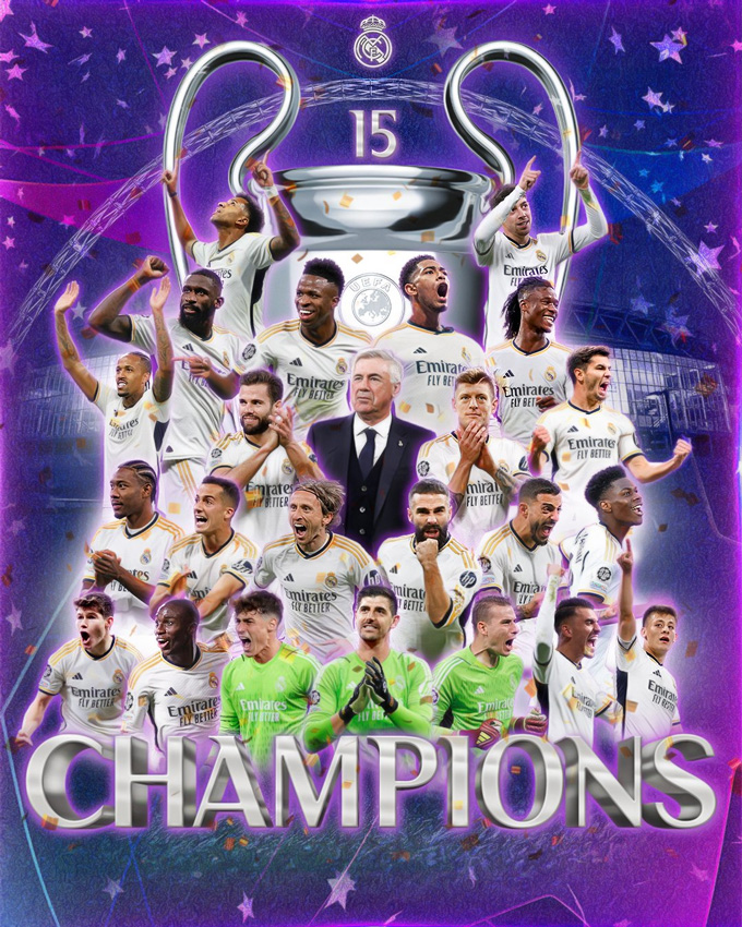 Real có lần thứ 15 vô địch Cúp C1/Champions League