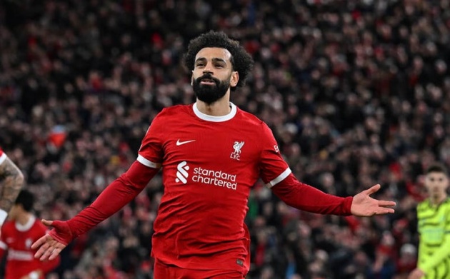 5. Mohamed Salah: Ngôi sao người Ai Cập tiếp tục đóng vai trò chính trên hàng công Liverpool bất chấp phong độ suy giảm vào cuối mùa.