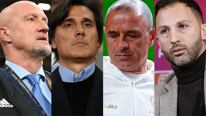 Marco Rossi (Hungary) - Vincenzo Montella (Thổ Nhĩ Kỳ) - Francesco Calzona (Slovakia) - Domenico Tedesco (Bỉ)