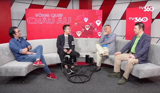 "Vòng Quay Châu Âu" là sự lộ diện của bộ tứ “hùng tráng” host BLV Anh Quân  và 3 bình luận viên bóng đá nổi tiếng BLV Quang Tùng, BLV Quang Huy, BLV Anh Ngọc nổi tiếng trong nước và quốc tế.