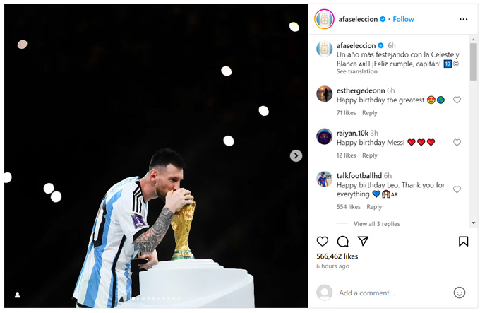Argentina đăng album ảnh tri ân Messi