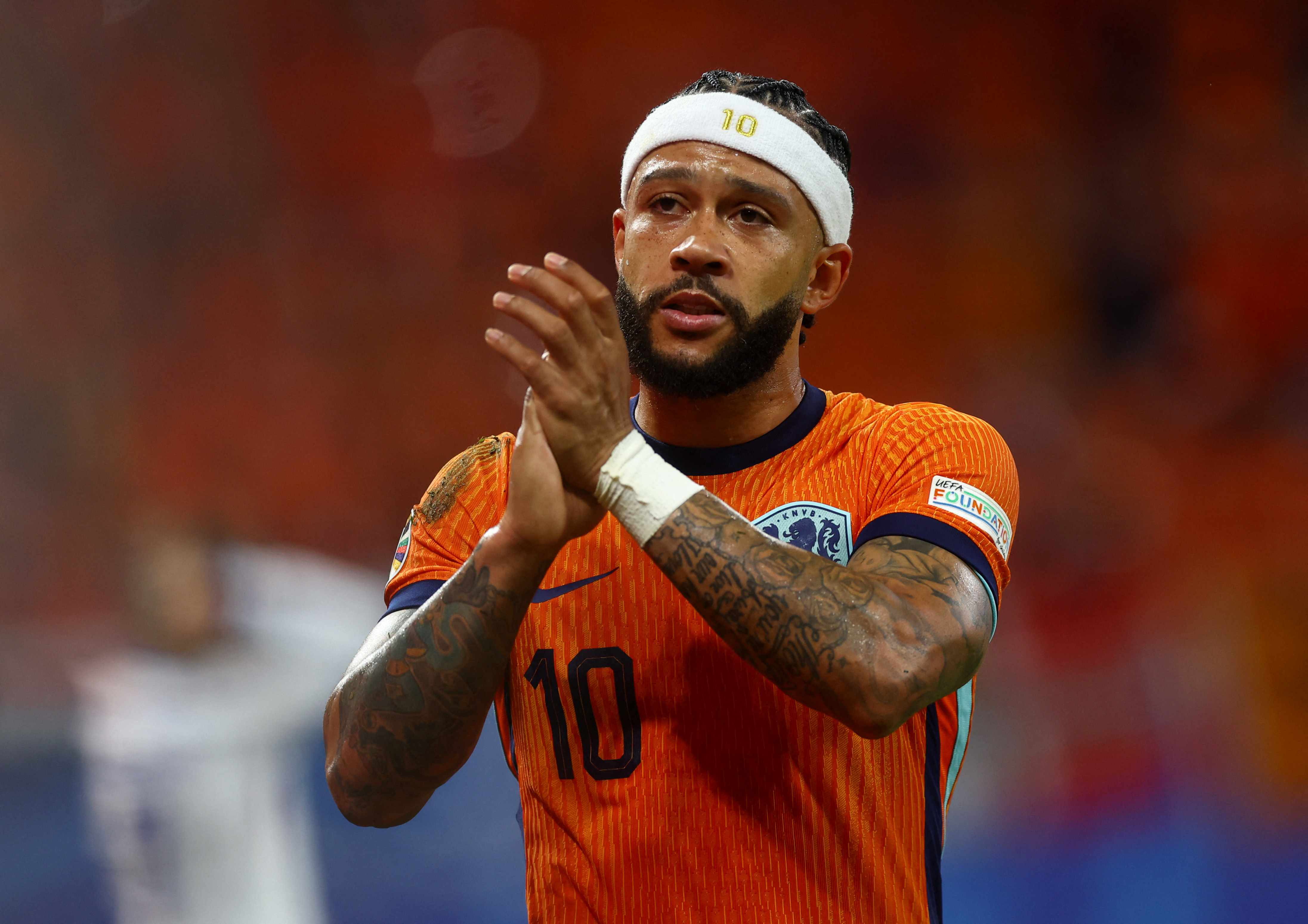 Memphis Depay đang có nguy cơ mất vị trí chính thức ở hàng công Hà Lan tại EURO 2024