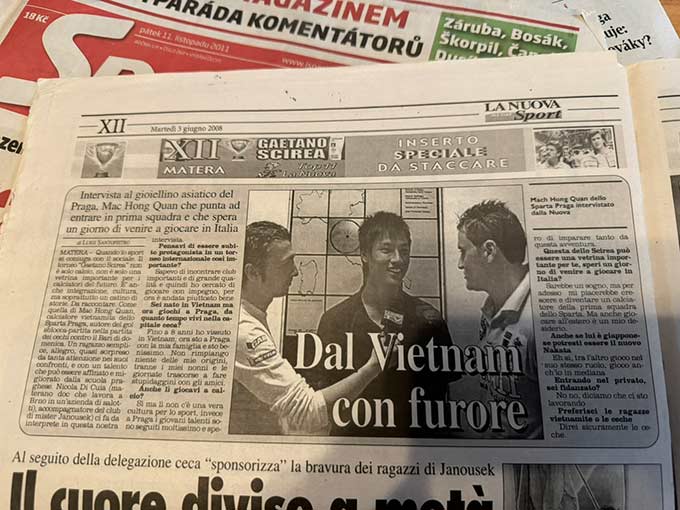 Mạc Hồng Quân trên báo Italia