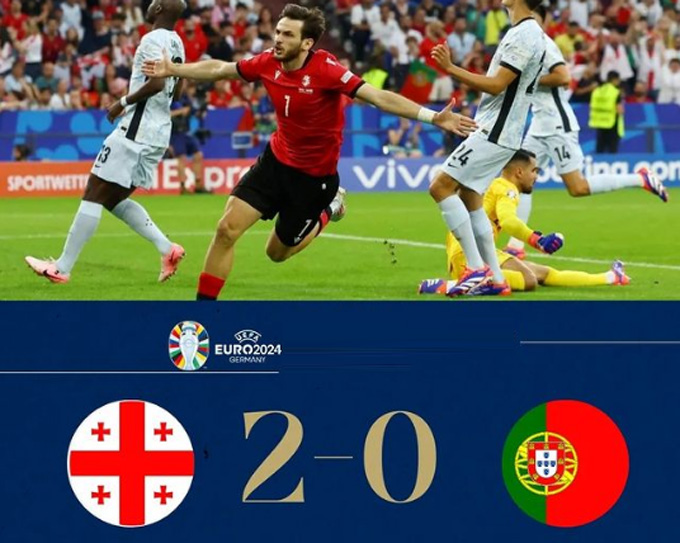 Việc Georgia thắng Bồ Đào Nha khiến cục diện EURO 2024 thay đổi lớn