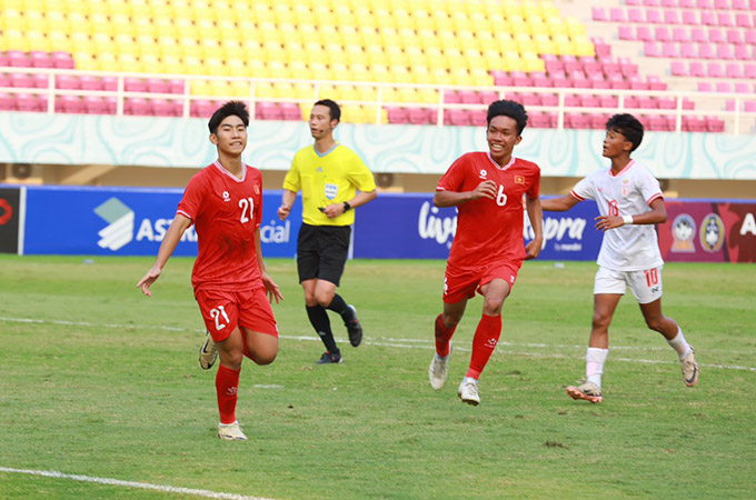 U16 Việt Nam giành quyền vào bán kết U16 Đông Nam Á 2024 - Ảnh: Phan Hồng 