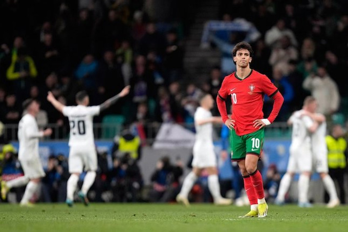 Bồ Đào Nha thua sốc Slovenia với tỷ số 0-2 ở trận giao hữu hồi tháng 3/2024