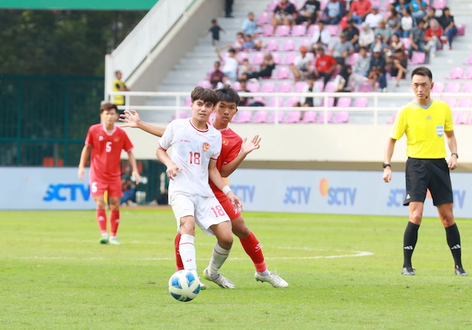 U16 Indonesia đã giành chiến thắng đậm đà trước U16 Việt Nam. Ảnh: Phan Hồng 
