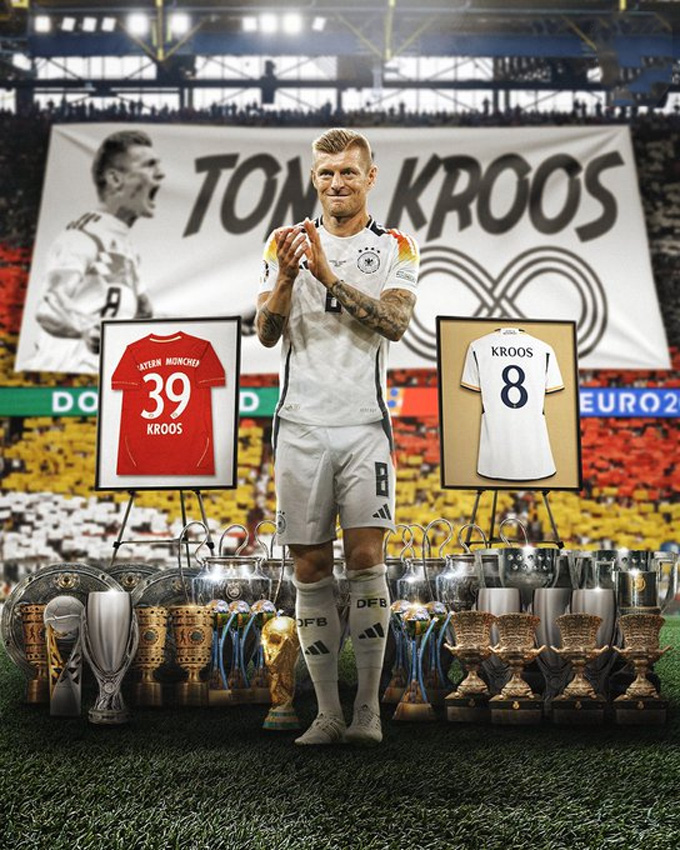 Kroos chính thức treo giày sau một sự nghiệp lừng lẫy