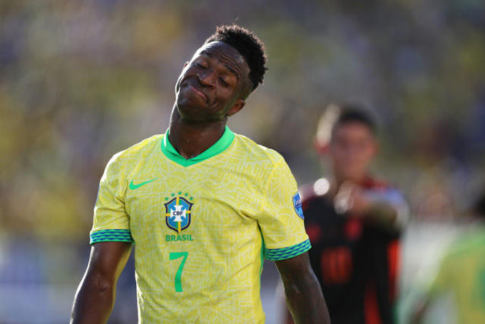Vinicius thi đấu thất vọng tại Copa America 2024