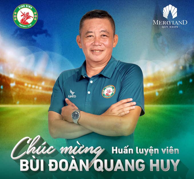 Lời chúc mừng của CLB Bình Định đến HLV Quang Huy 