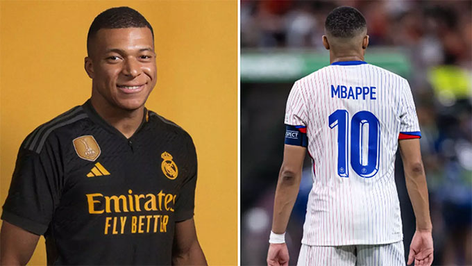 Mbappe không mặc áo số 10