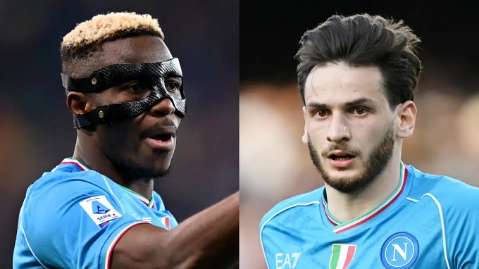 PSG muốn mua cả Khvicha Kvaratskhelia và Victor Osimhen của Napoli