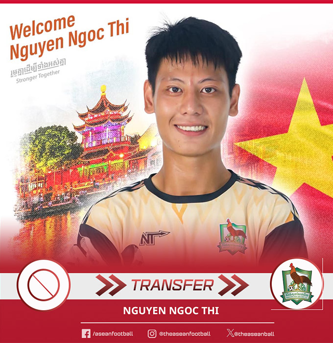 Cựu thủ môn U19 Việt Nam, Nguyễn Ngọc Thi gia nhập đội bóng Campuchia 