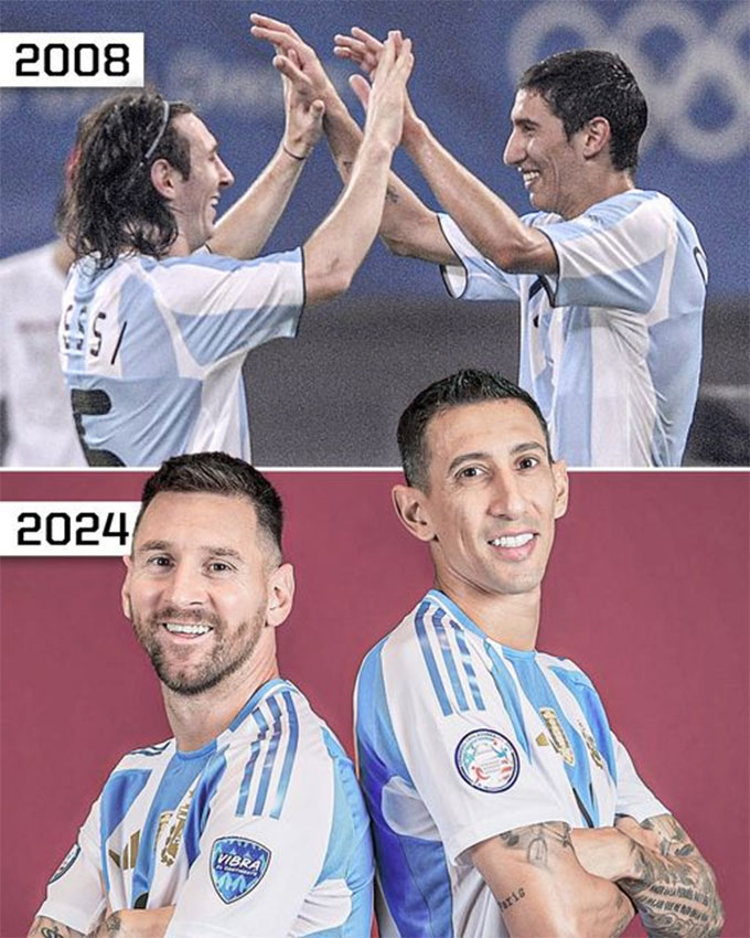 Messi và Di Maria chơi cùng nhau tại ĐT Argentina 14 năm