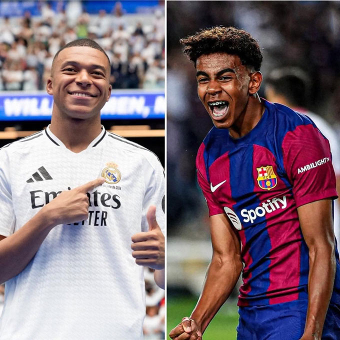 Mbappe và Yamal sẽ làm nóng các trận El Clasico mùa tới