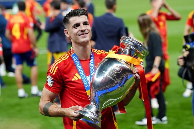 Thủ quân Morata của ĐT Tây Ban Nha đã làm tốt nhiệm vụ dù chỉ ghi 1 bàn tại EURO 2024.