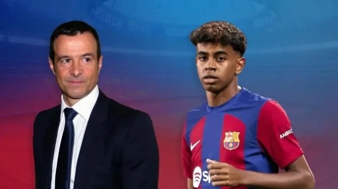 Jorge Mendes cho rằng Yamal đang bị Barca đối xử bất công