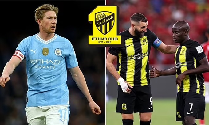 De Bruyne nhiều khả năng sẽ là đồng đội của Benzema và Kante tại Al Ittihad