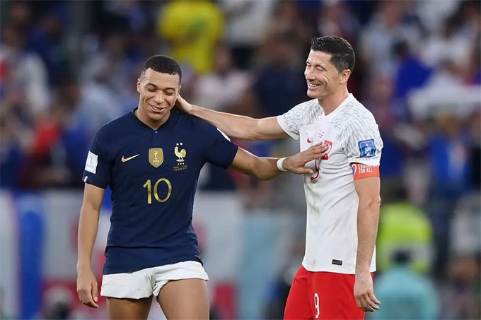 Lewandowski và Mbappe từng chạm trán nhau ở cả ĐTQG lẫn CLB