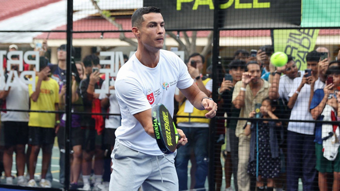 Ronaldo khá đam mê Padel