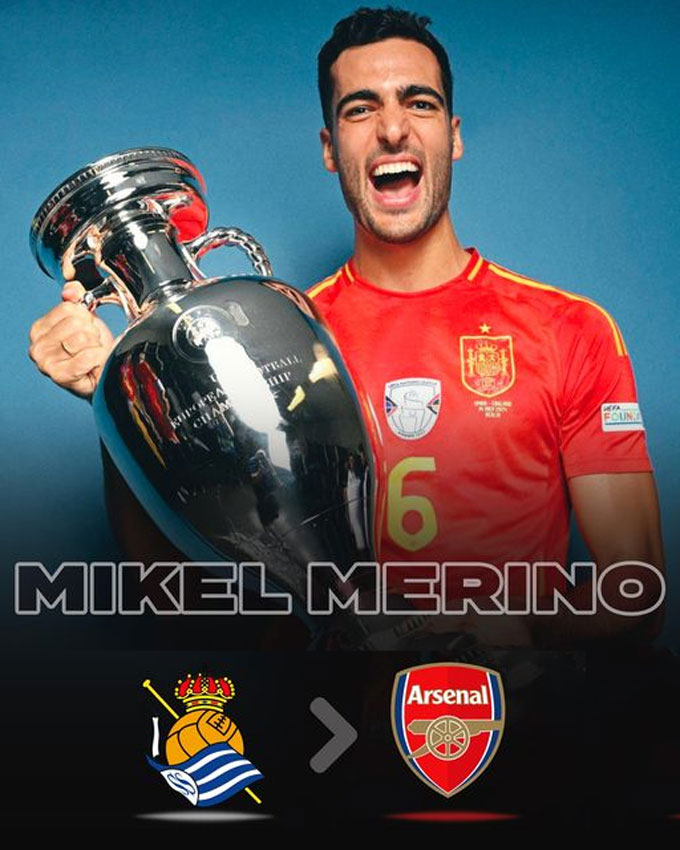 Thương vụ Merino từ Sociedad sang Arsenal sắp được hoàn tất