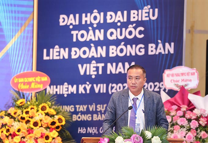 Đại hội đã bầu ông Nguyễn Xuân Vũ tiếp tục làm Chủ tịch Liên đoàn Bóng bàn Việt Nam