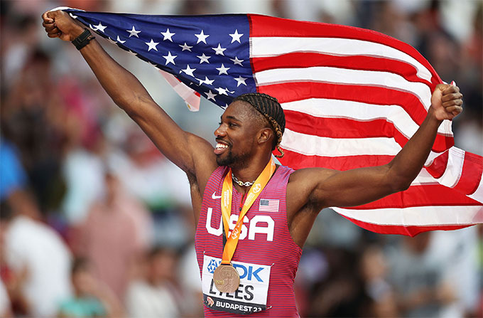 VĐV điền kinh Noah Lyles của Mỹ tại Olympic 2021